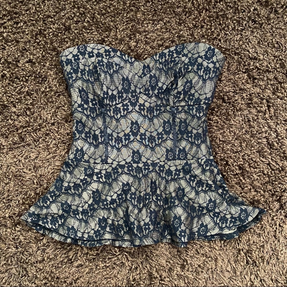 Lace Strapless Tube Top